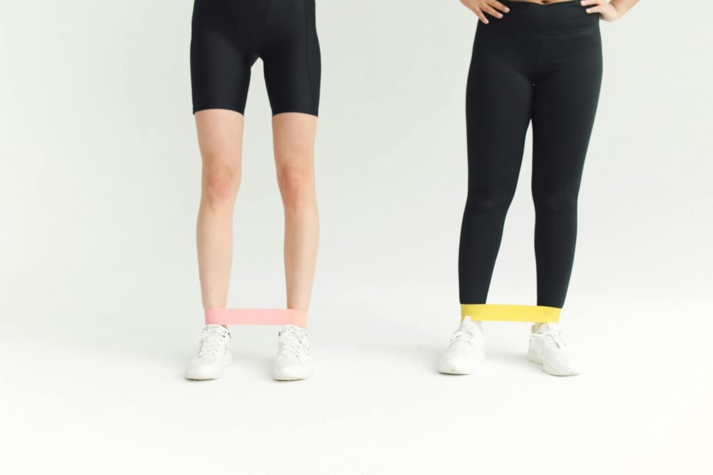 Élastiques de fitness illustrant un avis sur un modèle Decathlon